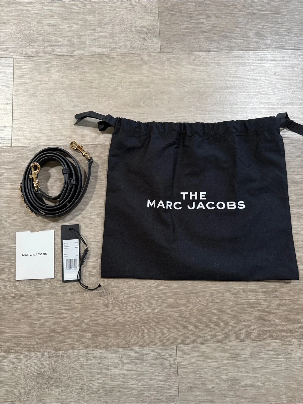 Marc Jacobs Black Quilted Pearl-Embellished Wristlet